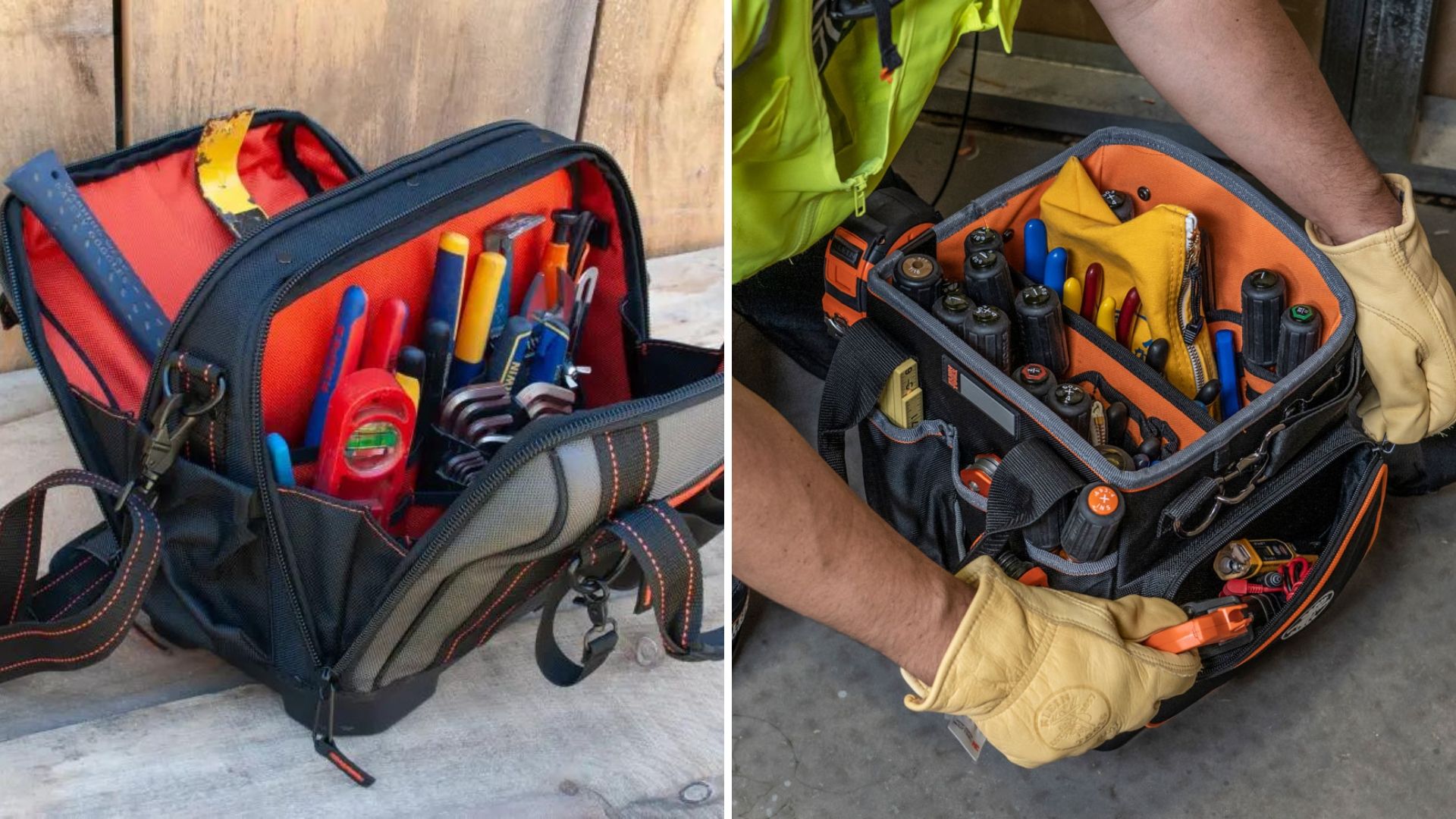 Showing off Veto Tool Bags.