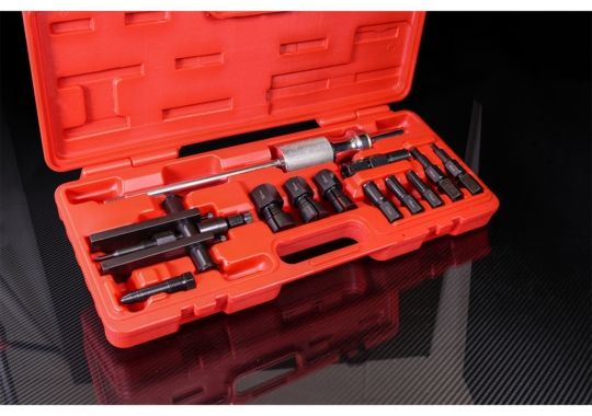 Orion motor tech OMT Blind hole puller tool kit on the table.